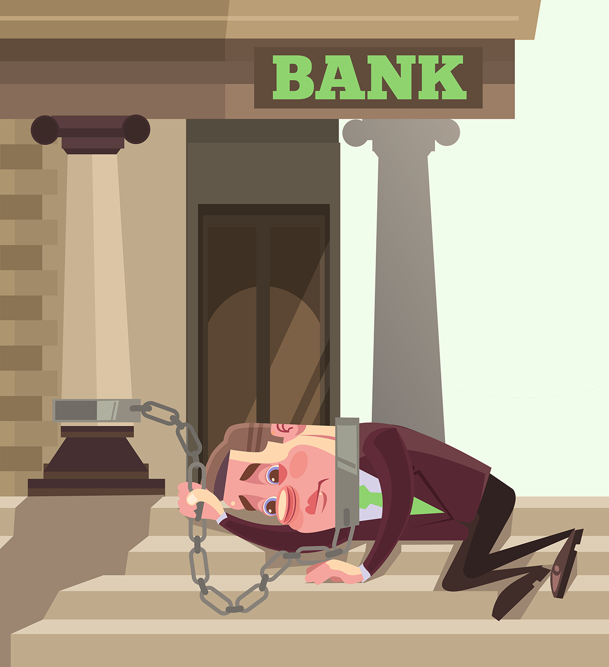 Man at Bank.